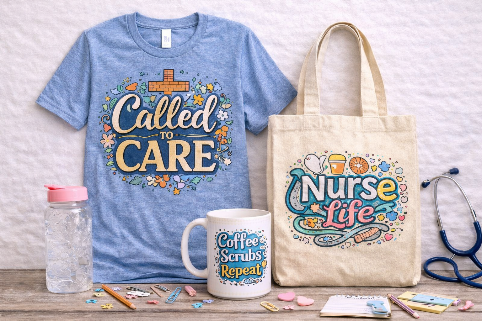 Nurse themed shirt and gift set